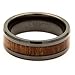 MJ Metals Jewelry 8mm Black Ceramic Wedding Band Natural Acacia Koa Wood Inlay Comfort Fit Ring Size 8.5