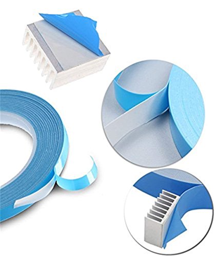 AIYUNNI 20mm x 25M x 0.15mm Thermal Adhesive Tape High Performance Thermal Double Side Tapes Cooling Pad Apply to Heatsink LED IGBT IC Chip Computer CPU GPU Modules MOS Tube SSD Drives