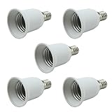 GOTD 5PC E14 to E27 Base Socket Light Bulb Lamp Holder Adapter Plug Converter