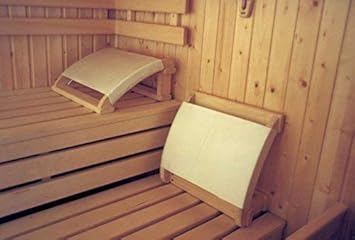 SudoreWell® Sauna - Kopfstütze mit geschweiften Seitenteilen und Stoffbezug + gratis 25g Mentholkristalle