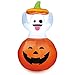 Joiedomi 5 FT Halloween Inflatable Ghost Outdoor Decorations, Blow Up Yard Decorations in Pumpkin, Blow Up Ghost Inflatable with LEDs for Cute Halloween Decor