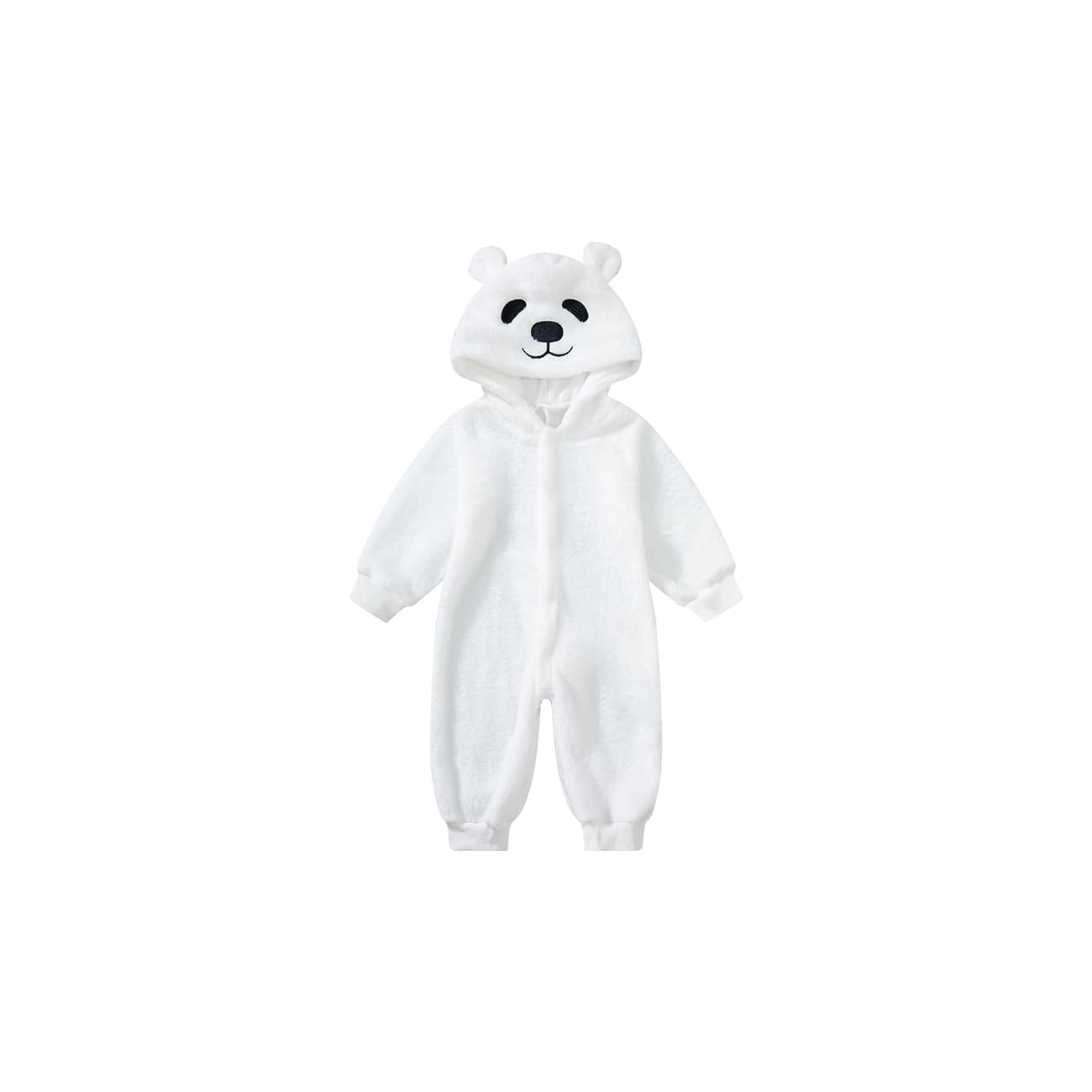 Daddy's New Fishing Buddy Baby Plush Onesie Plush Costume Baby Animal Costume Cosplay Halloween Onesie Outfit (White 9-12 Months)