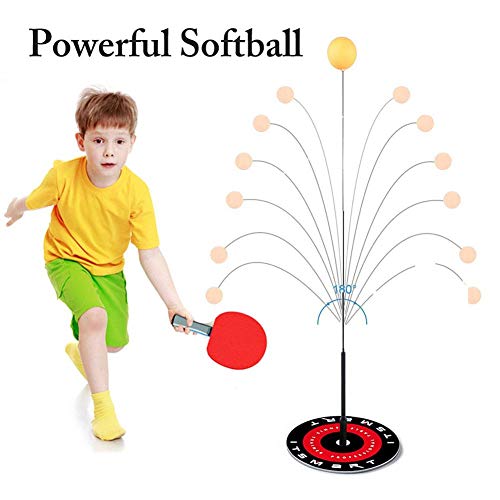isilky Table Tennis Trainer,Paddle Tennis Training Equipment Rebound Robot, Table Tennis Rebound Trainer, Fixed Shaft Rapid Backbound Machine for Ping Pong Ball Training