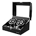 TRIPLE TREE Newly Upgraded Watch Winder, for Automatic Watches, Wood Shell Piano Paint Exterior and Extremely Silent Motor, with Three Dimensional Watch Pillows, Suitable for Wrist from 28 to 50mm