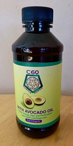 C60 Purple Power in Avocado Oil - 4oz - 99.99% Pure C60-120 ml, 0.9 mg/ml