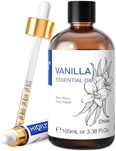 HIQILI Vanilla Essential Oil-Strong Fragrance and Lasting for