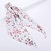 Chiffon Ponytail Hair Scarf Scrunchies - 3 Packs AWAYTR Flower Cashew Leopard Ripple Point Elastic Hair Ties Bow for Women (Flower blue + flower red + flower pink)