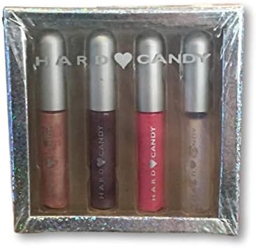 Hard Candy Super Shine Lip Gloss Mini Set in Gift Box - 4 Colors - 3ml each (Playful & Pretty)