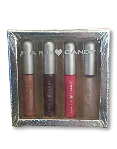 Hard Candy Super Shine Lip Gloss Mini Set in Gift Box - 4 Colors - 3ml each (Playful & Pretty)