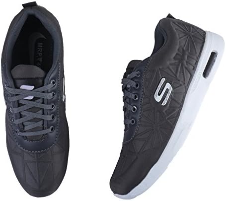 ALFEO Men's Faux Outdoor Sneakers Leather Canvas Shoes