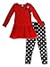 Dollie & Me Girls' Drop-Waist Tunic with Legging and Matching Doll Outfit