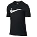 NIKE Men's Dry Swoosh Heather Tee, Black, Medium