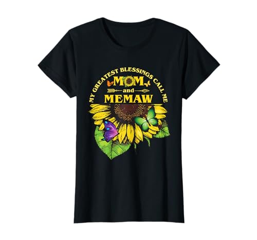 My Greatest Blessings Call Me Mom and Memaw Mother's Day T-Shirt