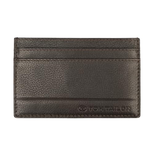 TOM TAILOR Bela Herren Geldbörse Kreditkartenetui RFID Leder Klein Braun