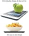 Mackie Digital Kitchen Food Scale Bonus Nutritional Portions Facts (New Colors) Auto Calorie and Macros Calculator Easy Meal Prep Fully Customizable