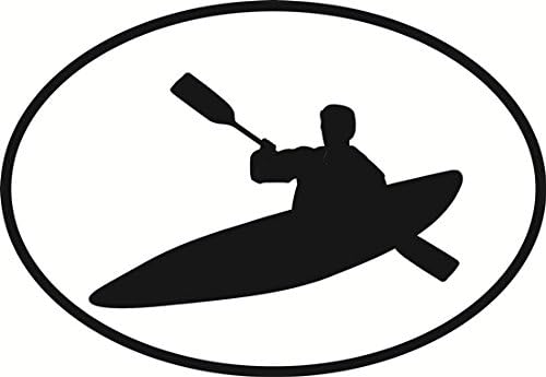 Kayaking Oval Bumper Sticker