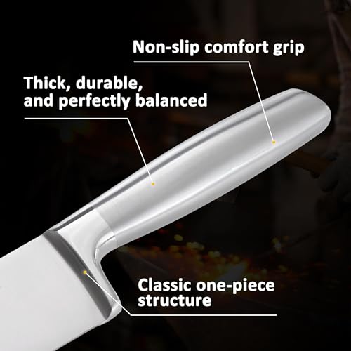 Hanmaster Kitchen Knife Set, 7pcs Knife Set for Kitchen with Magnetic Block, High Carbon X50CrMoV15 Steel Ultra Sharp Knives & Shears, Space-Saving for Home & Professional Use