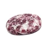 1 (ONE) Lepidolite Worry Stone Slab Thumb Stone Palm Stone with RP Exclusive COA (AM19B3-02)