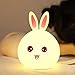 Goline Nursery Night Light, Cute Led Night Light, Kawaii Table Lamp, Bunny Nightlight for Children, Kids Lamps for Bedrooms, Bathroom Decor, Toddler Toys for Girls Age 1, Baby Gril Gifts.(NL011-PK)