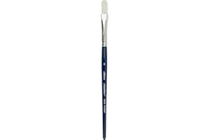 Silver Brush Limited 1903S6 Bristlon Filbert Brush for Acrylic and Oil Paintings, Size 6, Short Handle
