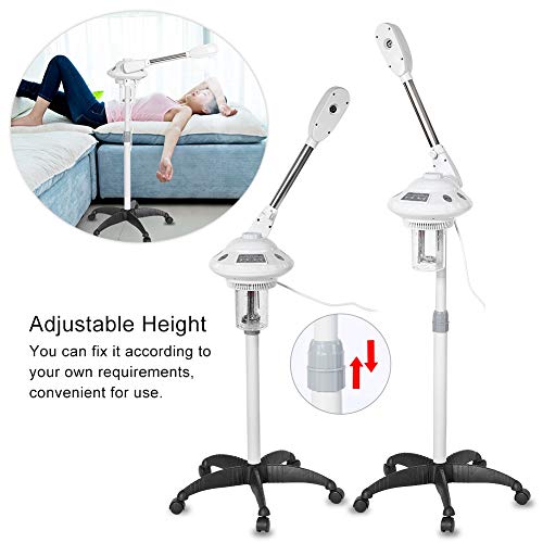Facial Steamer, Stand Nano Steamer Professional Beauty Hot Mist Aroma Steamer Face Sauna Facial Steamer with Rocker Arm for Skin Care Home Spa Salon for Moisturizing and Skin Care - Thumbnail 2