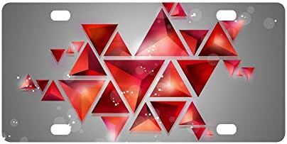Kitchor Custom Geometric Shapes Shine Metal Printed Retro Auto License Plate For Home Pub Bar Wall Decor 12 inch X 6 inch