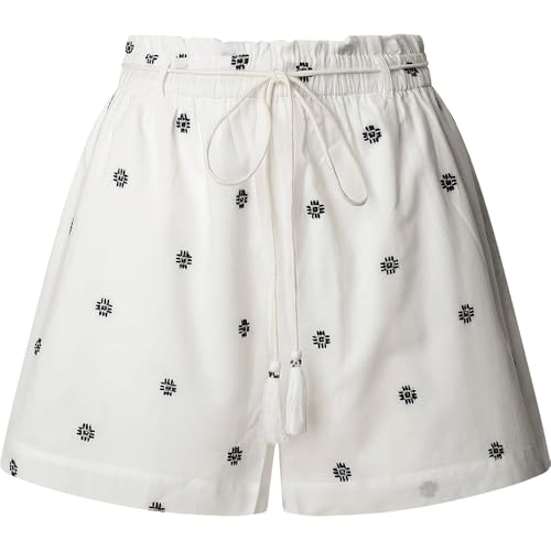 Pepe Jeans Edna Shorts, Blanc (Blanc cassé), M Femme