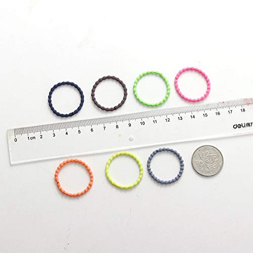 RapStart 50 Pieces Hair Ties for Baby Girls, 3 cm Ponytail Holders Elastic hair ties Hair Bands Perfect for Children Fine Hair, Curly Hair or Sensitive Scalps, Rubber Band Hair Accessories (A)