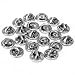 ReFaXi 20 Pcs Silver Comfort Fit Butterfly Clutch Metal Pin Backs Replacement