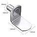 Shappy 60 Pieces Shelf Bracket Pegs Stainless Steel Shelf Pins L-Shaped Support, 3 Styles