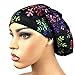 Christmas Snowflakes Surgical Scrub Hat Winter Boho Nurse Cap Euro Style Adjustable Bouffant