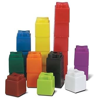 Amazon.com: hand2mind 3/4-Inch Multi-Colored Linking UniLink Cubes (Set ...