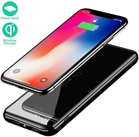 BETTERSHOP ™ [Qi-Certified] Power Bank Powerbank Wireless 10000 MAH Charge Recharge 4 Smartphone Devices 3 USB ports with type-C, Compatible with Apple iPhone 8 X XS Max XI pro max Samsung Galaxy s10