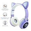 PowerLocus-Wireless-Bluetooth-Headphones-for-Kids-Kid-Headphone-Over-Ear-with-LED-Lights-Foldable-Headphones-with-MicrophoneVolume-LimitedWireless-and-Wired-Headphone-for-PhonesTabletsPCLaptops PowerLocus Headphones for Kids, Wireless Bluetooth Headphones Over-Ear with Cat Ears LED Lights, Foldable with…