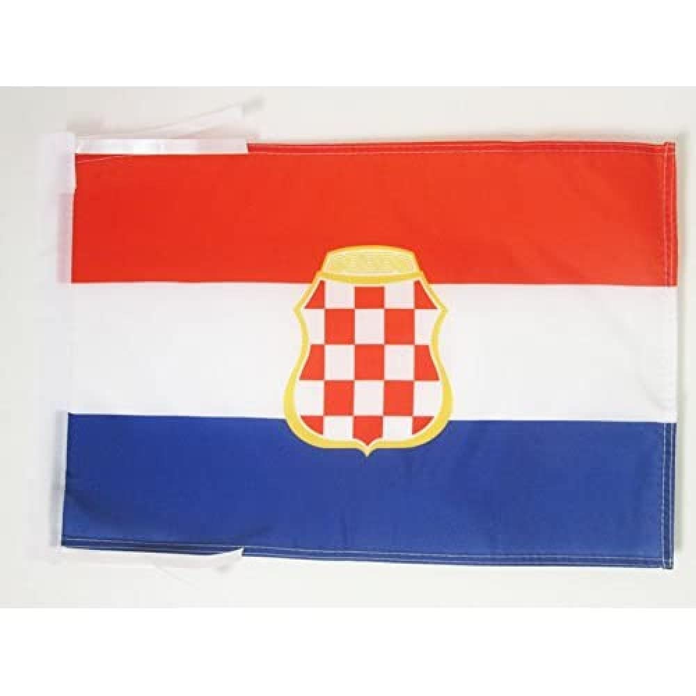 AZ FLAG - Croatian Republic of Herzeg-Bosnia 1991-1994 Flag - 18'' x 12'' - 100% Polyester Croatia Community Small Banner with Two Cords - Fade Resistant - Vivid Colors - 18x12 in - 45x30 Cm — image 1