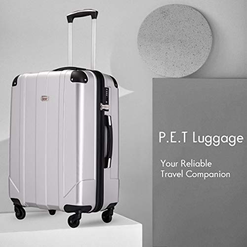 Merax Luggage Sets with TSA Locks, 3 Piece Lightweight P.E.T Luggage