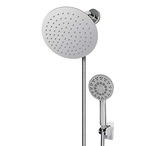 image for Shower Head with Hose, High Pressure Stainless Steel 8 Inch Rain Showe