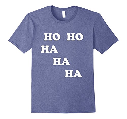 Mens HO HO HA HA HA Laughter Yoga Tee Shirt Students Teachers Large Heather Blue