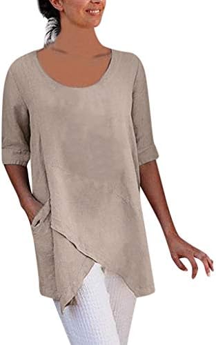 Summer Tops for Women 2019 Tronet Summer Women Cross Design Half Sleeve Cotton Linen t-Shirt Casual Blouse Tops
