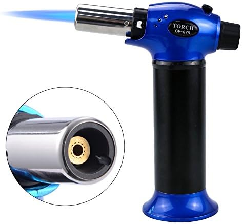 Ypres SU Culinary Butane Torch, Windproof Culinary Torch, Blow Torch Butane Torch Flame Gun With Safety Lock 1300°C for Hiking, Camping, Cooking, Kitchen, Creme Brulee, BBQ(Butane Gas Not Included)
