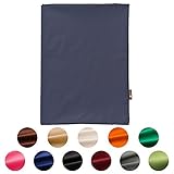 EMOOR 100% Cotton Cover for Japanese Traditional Floor Futon, Twin Size, Anti-Bacterial & Mite-Resistant & Odor-Resistant, Navy Made in Japan