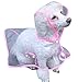 Topsung Waterproof Puppy Raincoat Pink Transparent Pet Rainwear Clothes for Small Dogs/Cats, Size M