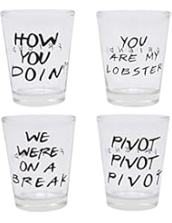 Friends 4pc Shot Glass Set With Quotes Standard