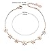 SHEGRACE Woman Stainless Steel Daisy Flowers Anklet Rose Gold Adjustable 200mm Jewellery Gift (Rose Gold)