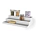 madesmart Shelf Organizer - White | CABINET COLLECTION | 3-Tier Cabinet, Pantry, or Countertop Organizer | Soft-grip Lining and Non-slip Fee | BPA-Free