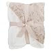 Floral Embossed Sherpa Throw Blanket 50" x 60" Reversible Textured Fuzzy Soft Beige