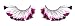Zinkcolor Black and Pink Feather Tip False Eyelashes F247 Dance Halloween Costume