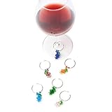 Vinifera Glass Grape Wine Charms by True
