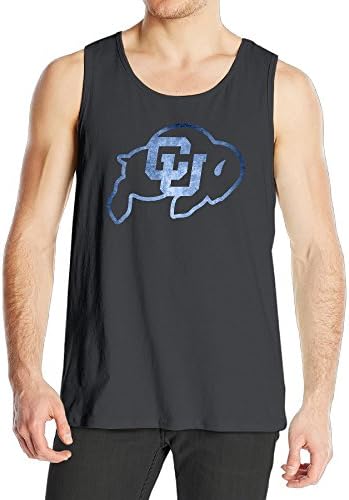 Colorado Buffaloes Black Pond Logos Men's Cotton Tank Top Black
