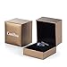 Castillna Black Sterling Silver Princess Cut Created Blue Sapphire Engagement Wedding Bridal Rings Set